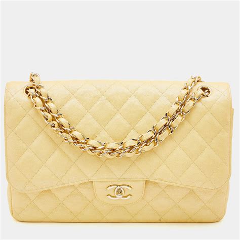 chanel yellow handbag|classic flap bag chanel.